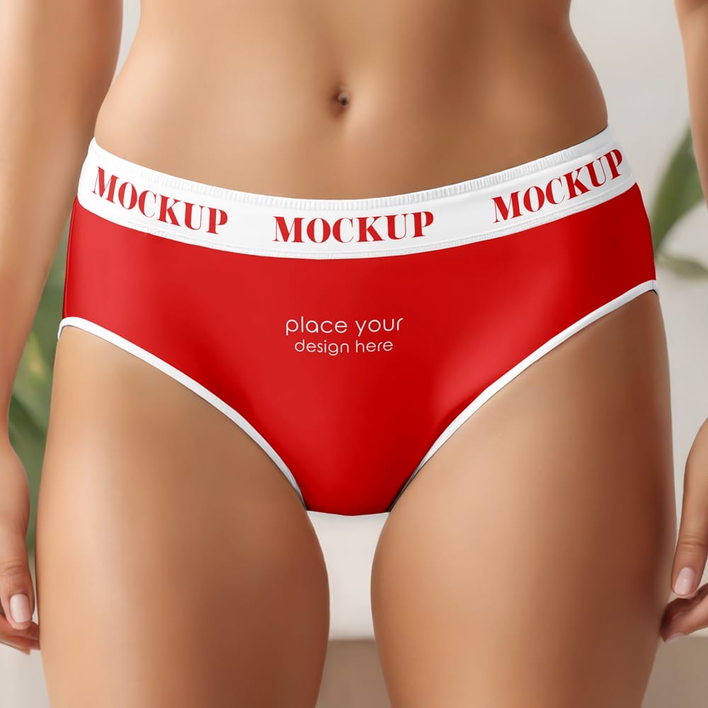 Free Woman Underwear Mockup PSD