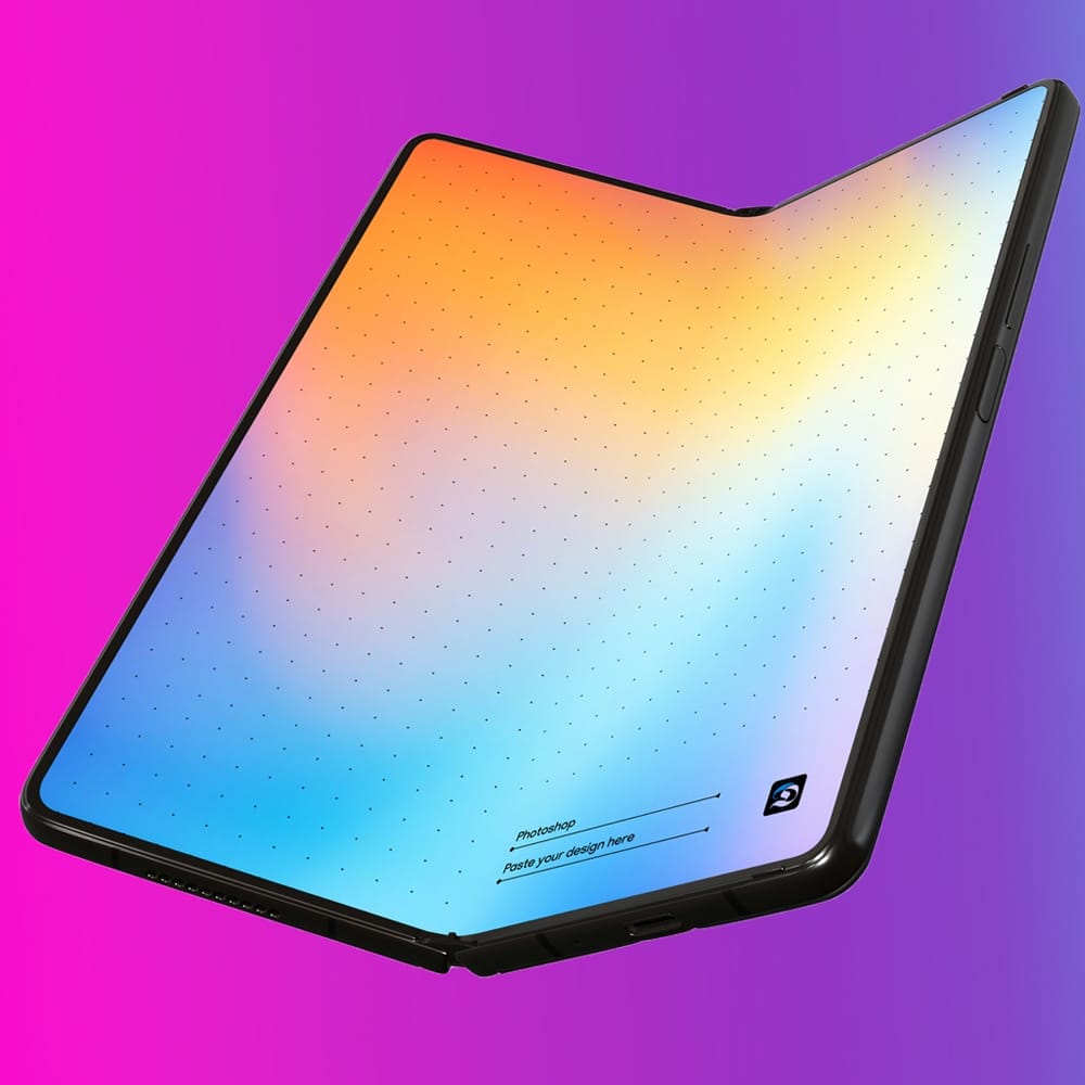 Free Z fold Mockup PSD