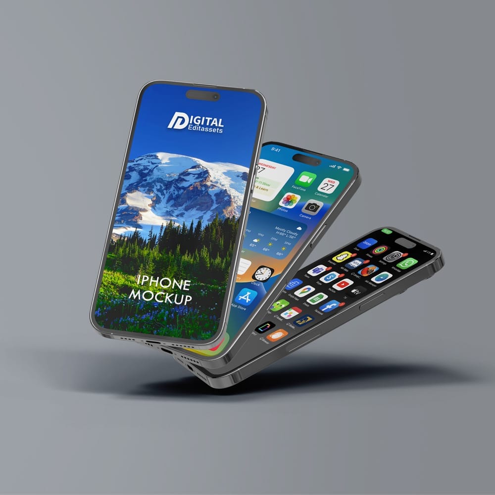 Free iPhone Mockup Template PSD