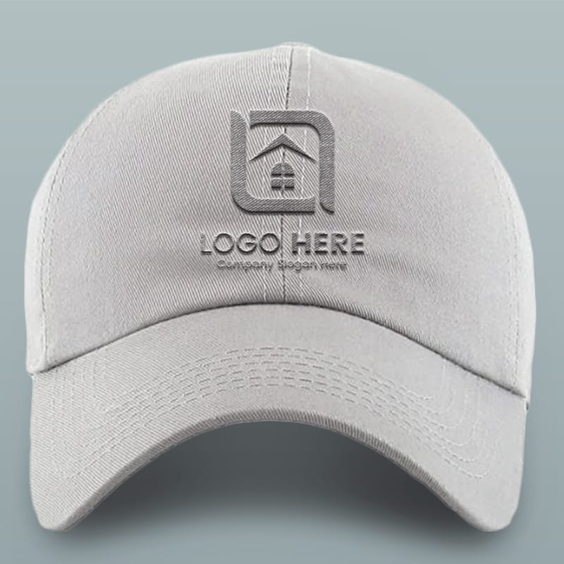 Gray Cap Logo Mockup PSD