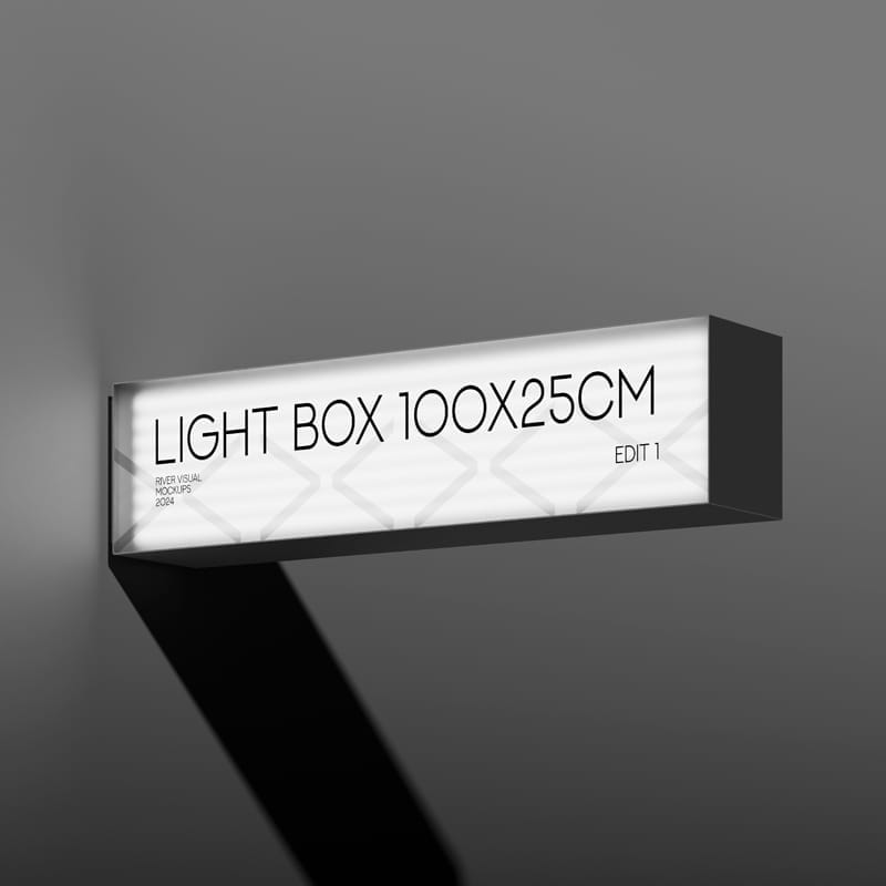 Light Box 100x250 Mockup PSD