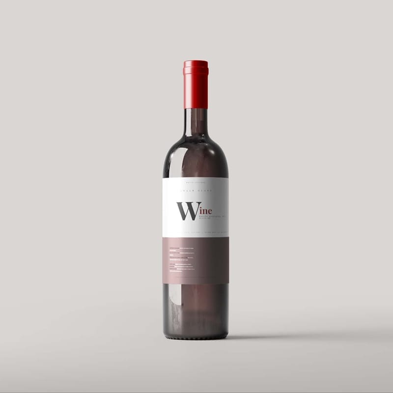 Luxury Wine Bottle Mockup PSD