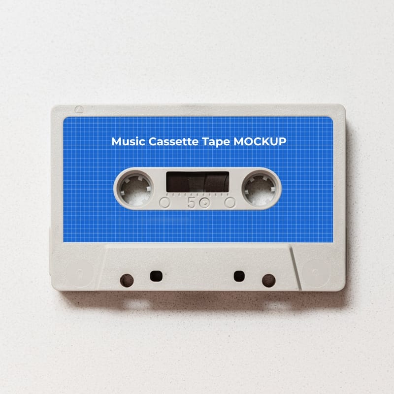 Music Cassette Tape Mockup PSD