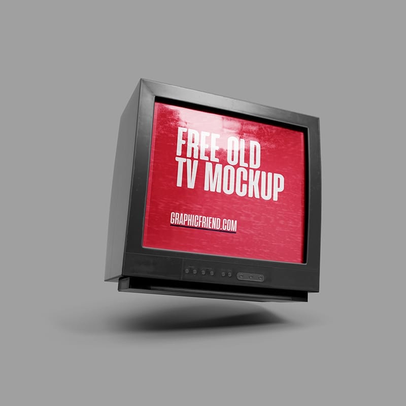 Old TV Mockup PSD