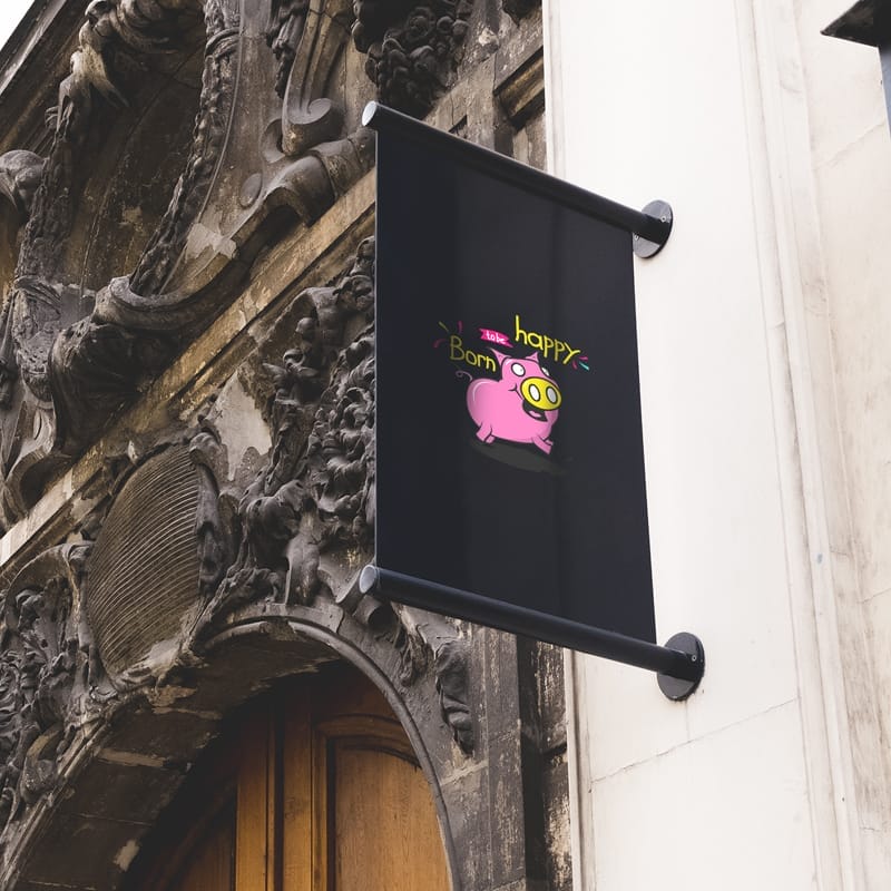 Outdoor Poster Sign Mockup PSD