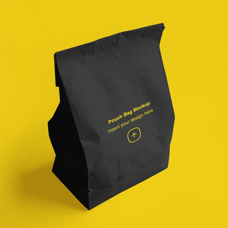 Paper Pouch Bag Mockup PSD