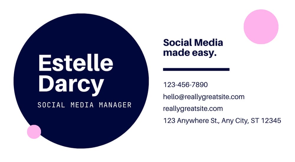 Professional Social Media Business Card Template