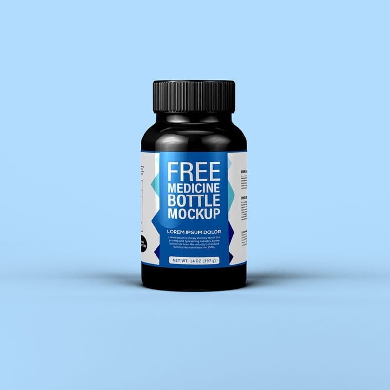 Protein Pills Bottle Mockup