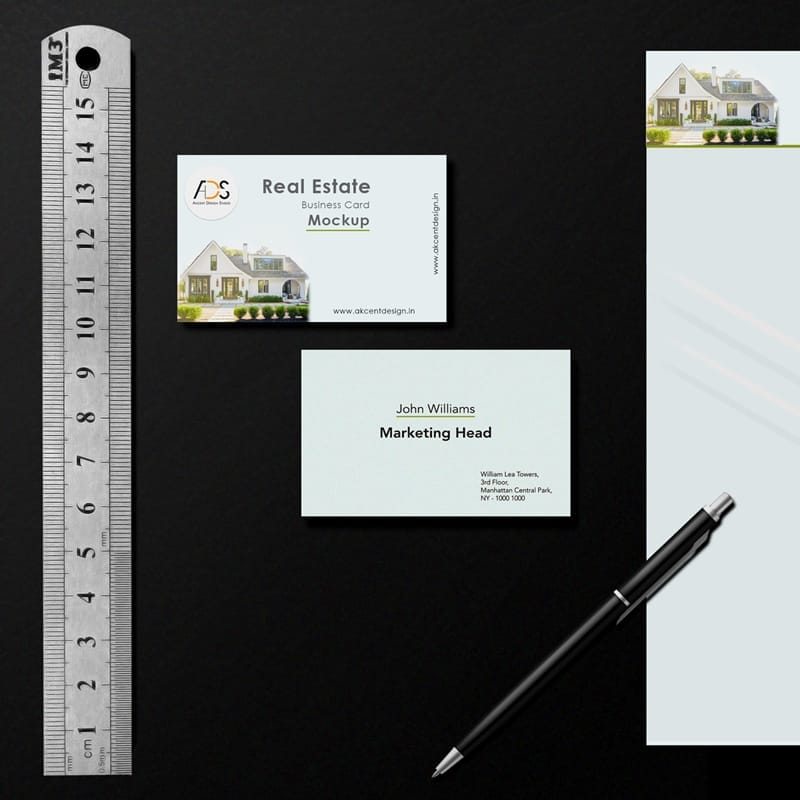 Real Estate Business Card Mockup PSD
