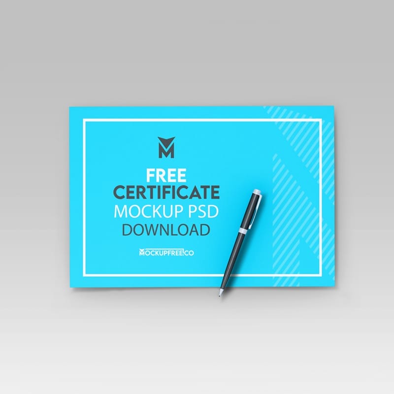 Realistic Certificate Mockup PSD