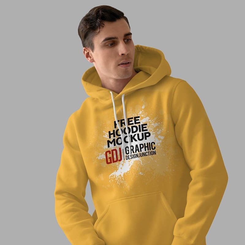 Realistic Hoodie Mockup Template PSD