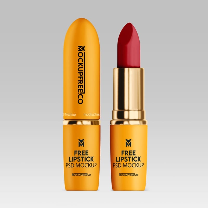 Realistic Lipstick Mockup PSD