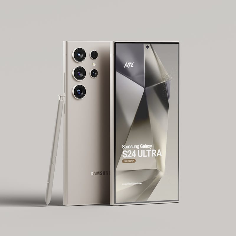 Samsung Galaxy S24 Ultra Mockup PSD