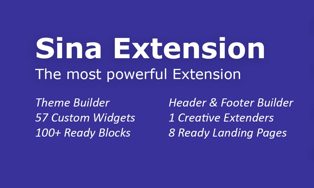 Sina Extension for Elementor