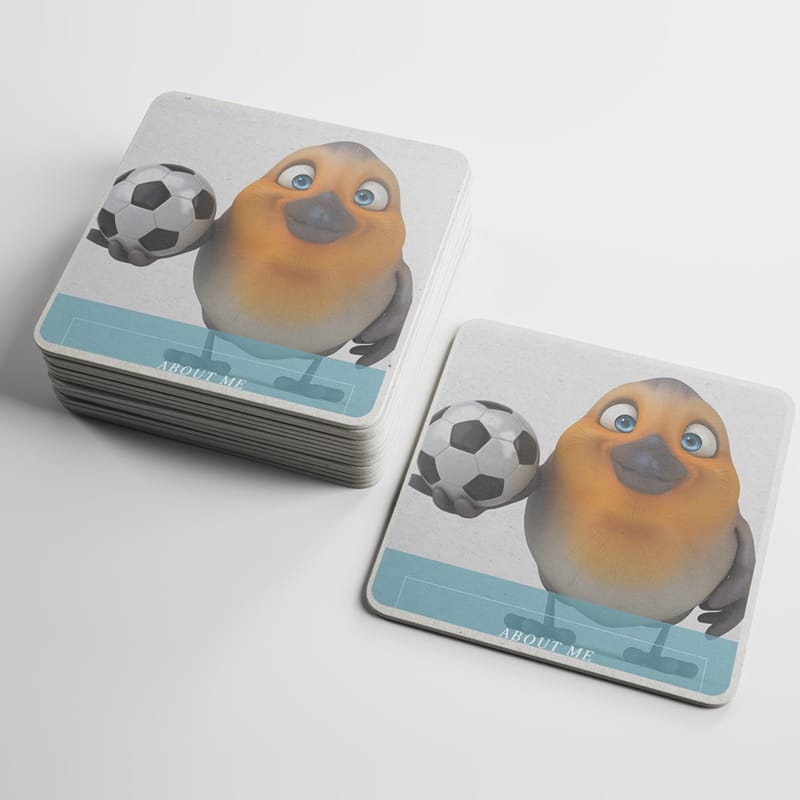 Square Coasters Mockups PSD