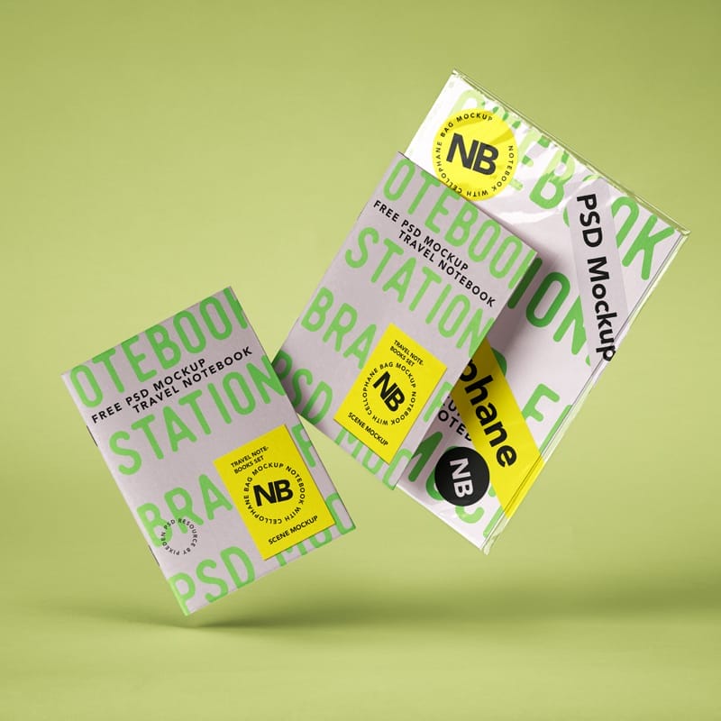 Stationary Notebook Branding Mockup PSD