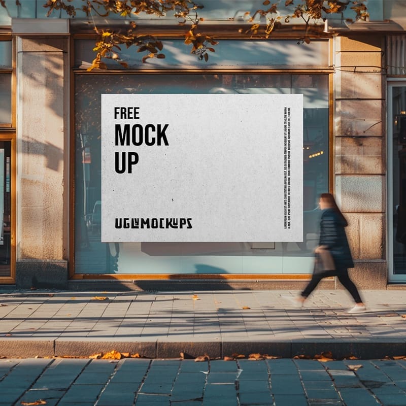 Free Storefront Poster Mockup PSD