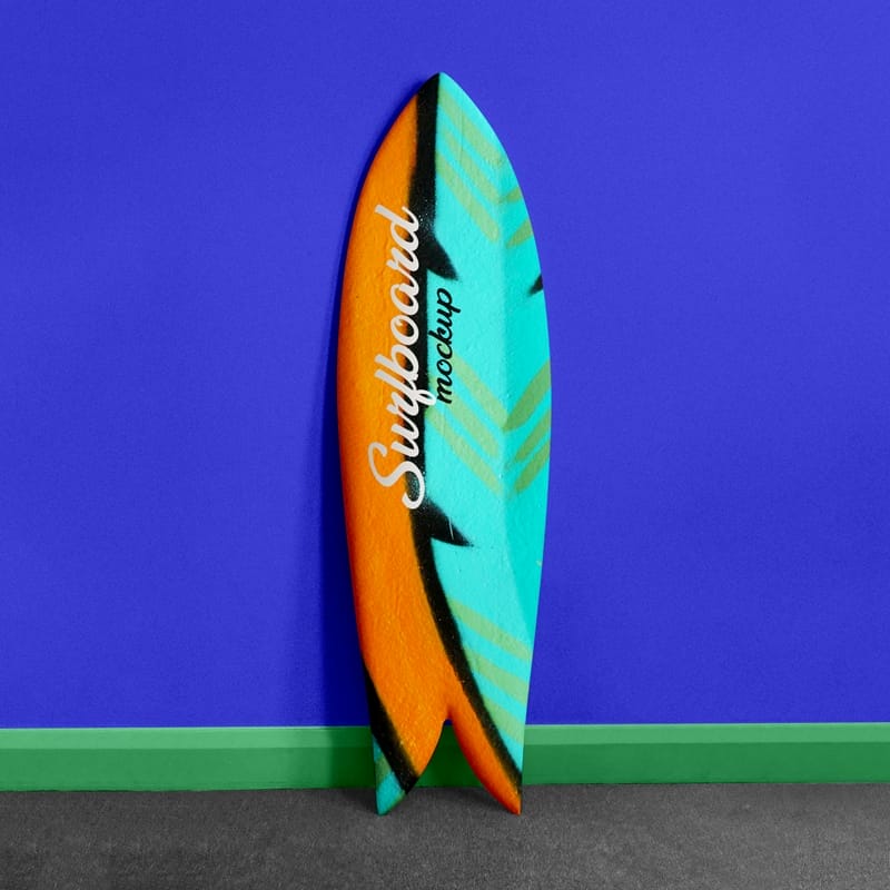 Free Surfboard Mockup PSD