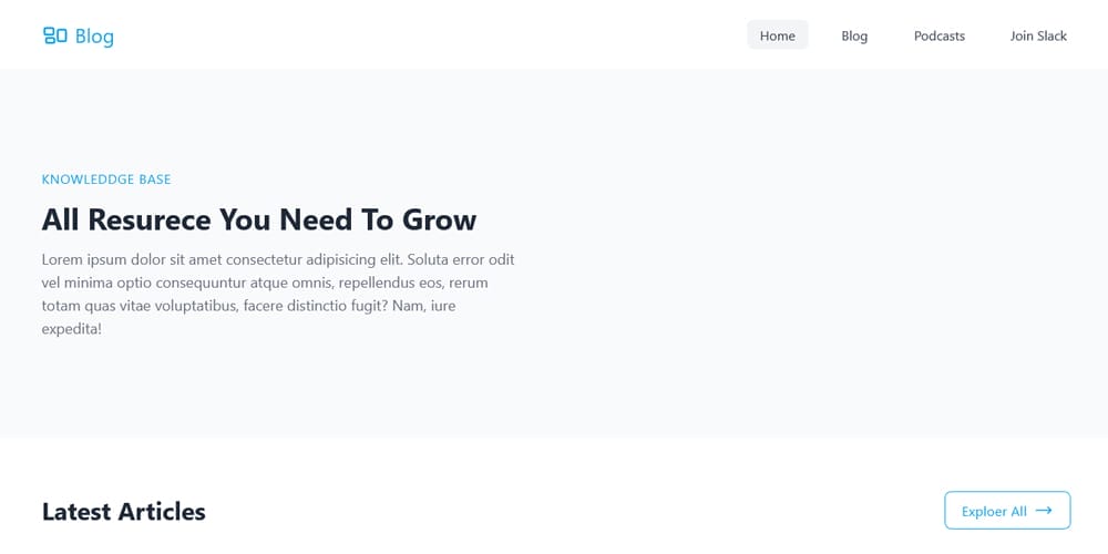 Tailwind CSS Blog Template