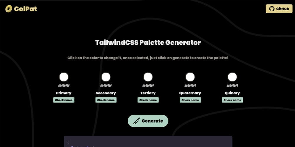 TailwindCSS Palette Generator