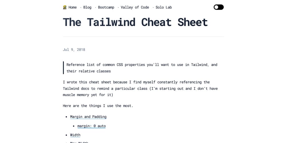 The Tailwind Cheat Sheet 