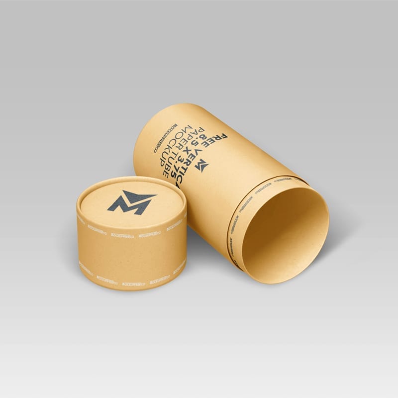 Vertical 8.5 x 3.75 Paper Tube Mockup PSD
