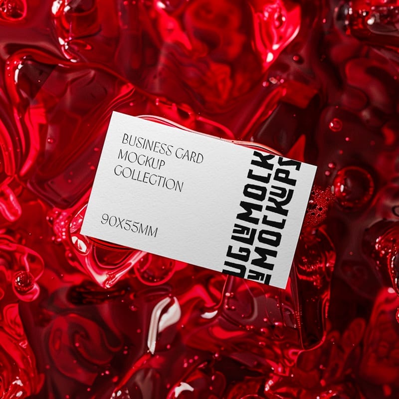 Wine Business Card Mockup PSD