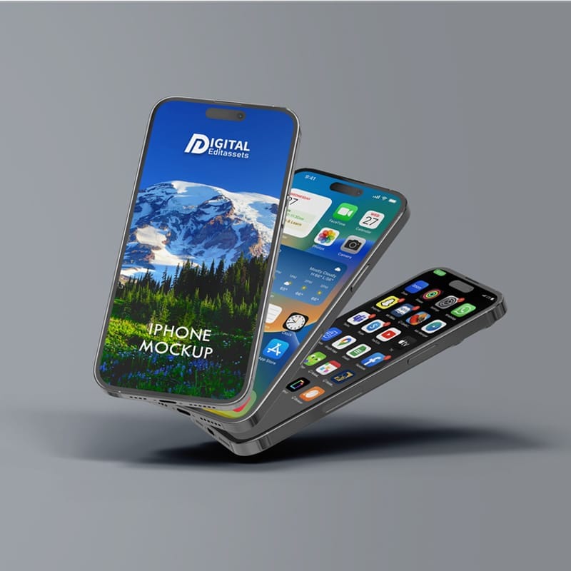 iPhone Mockup Template PSD