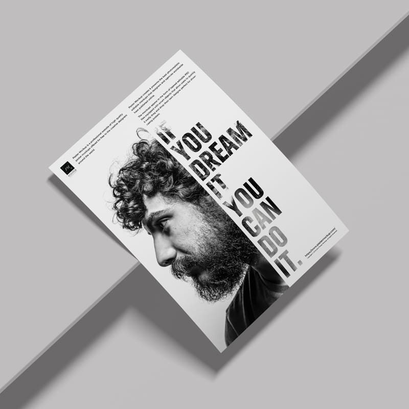 A3 Paper Branding Poster Mockup PSD