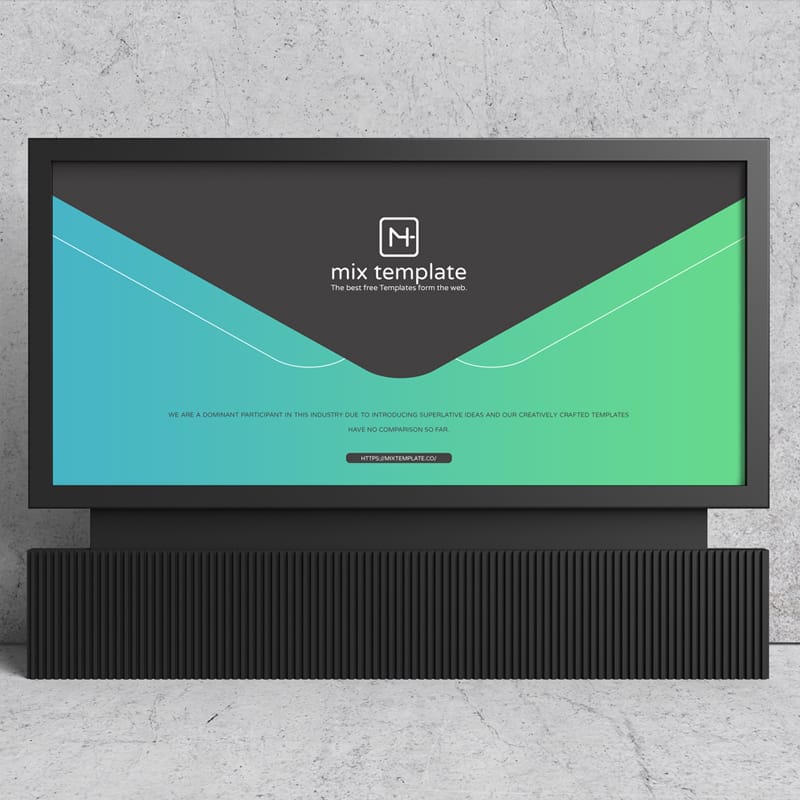 Free Advertisement Horizontal Billboard Mockup Template PSD