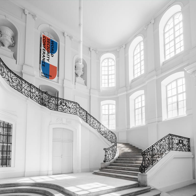 Art Museum Banner Mockup PSD