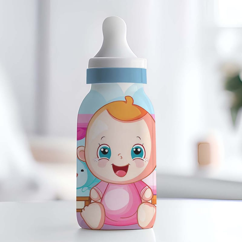 Baby Bottle Mockup Template PSD