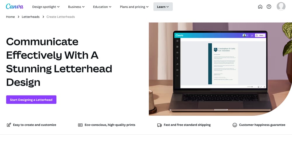 Canva Letterhead Design Generator Online