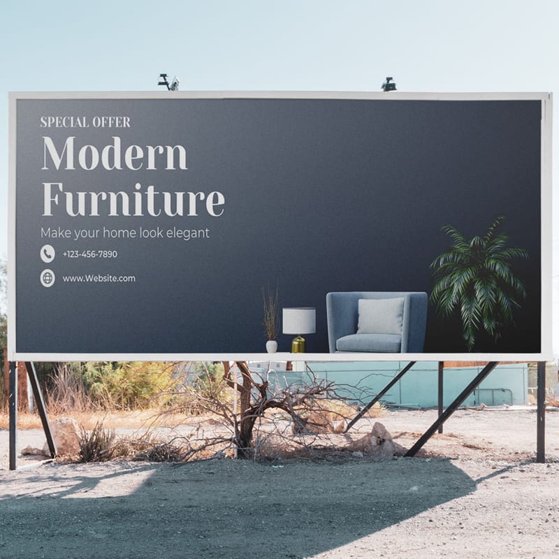 City Billboard Mockup Template PSD