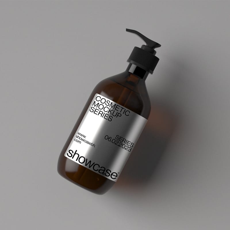 Cosmetic Bottle Mockup Design PSD