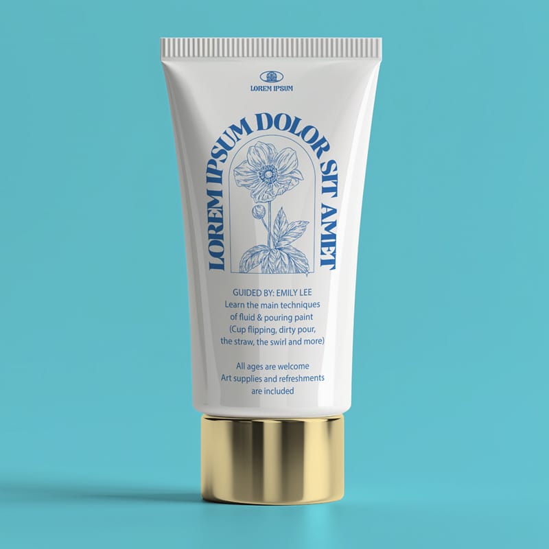 Cosmetic Tube Package Mockup PSD