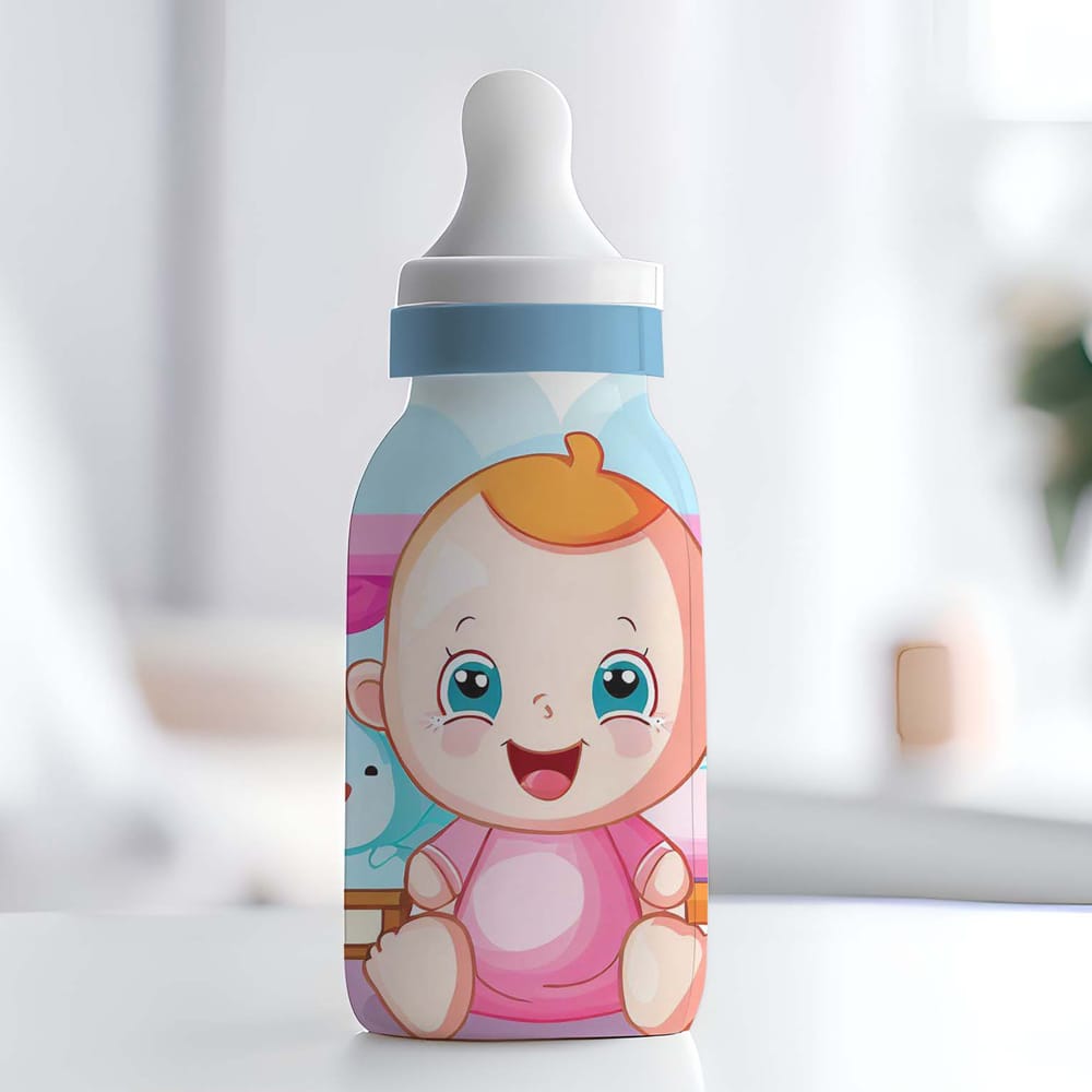 Free Baby Bottle Mockup Template PSD
