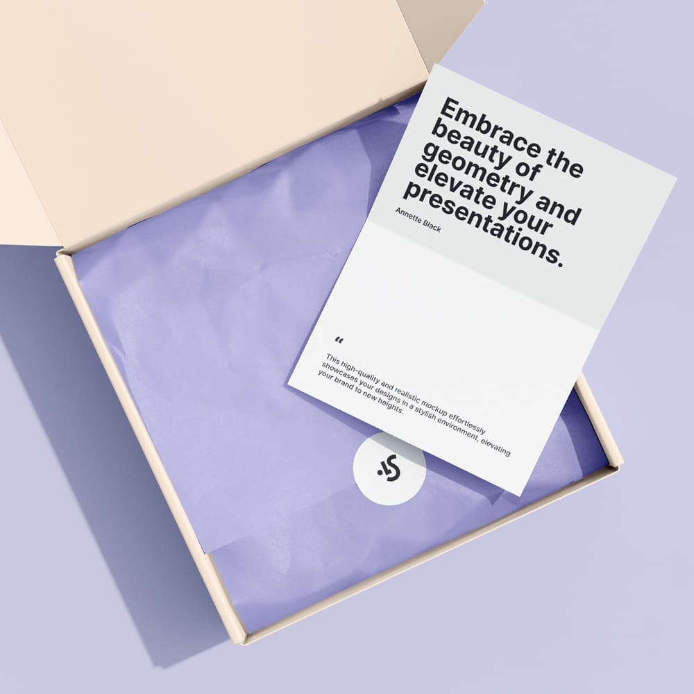 Free Box and Gift Card Mockup PSD