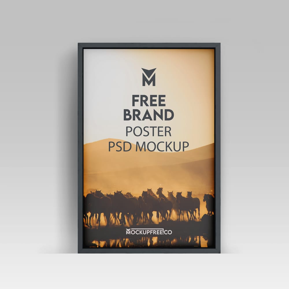 Free Brand Poster Mockup Template PSD