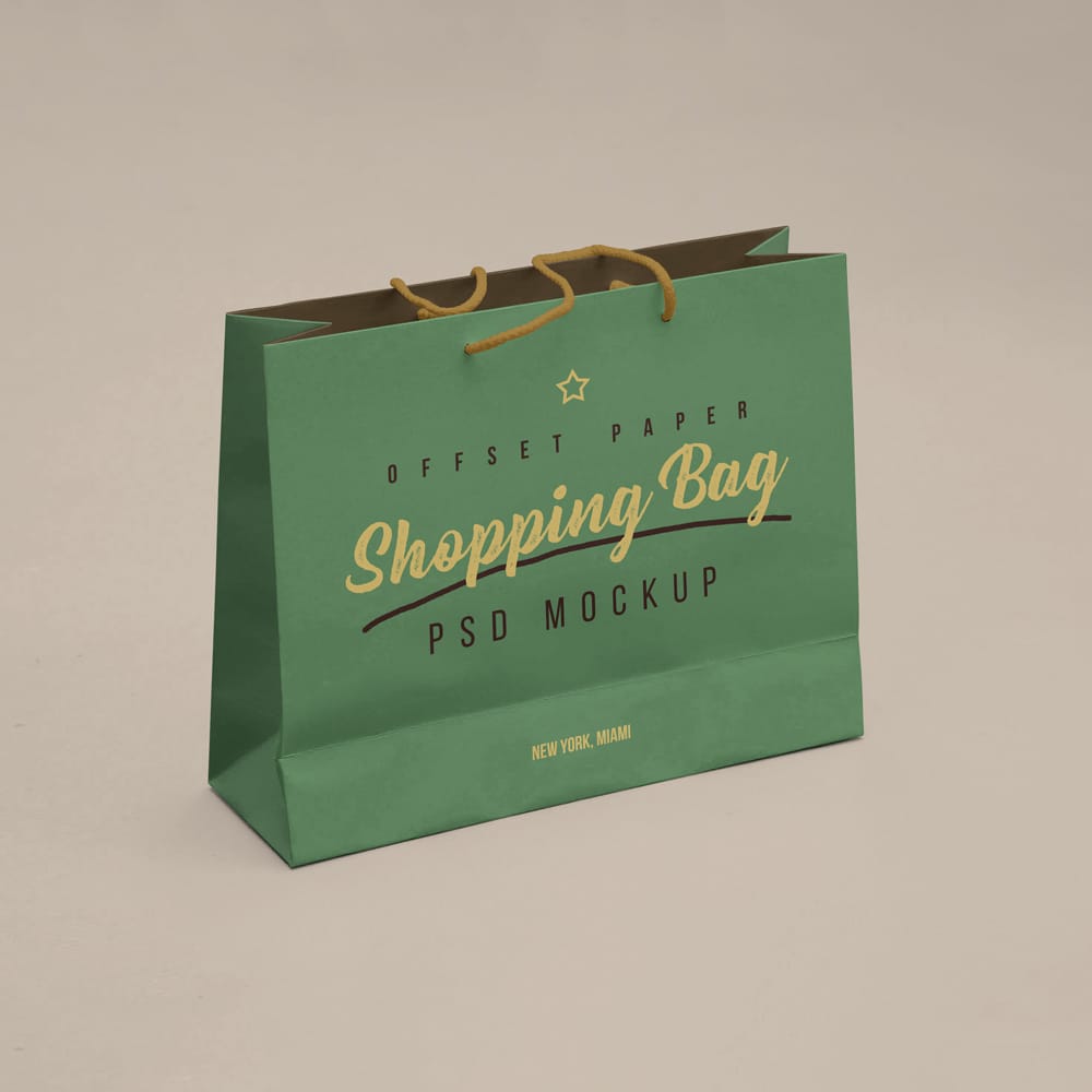 Free Brand Shopping Bag Mockup PSD