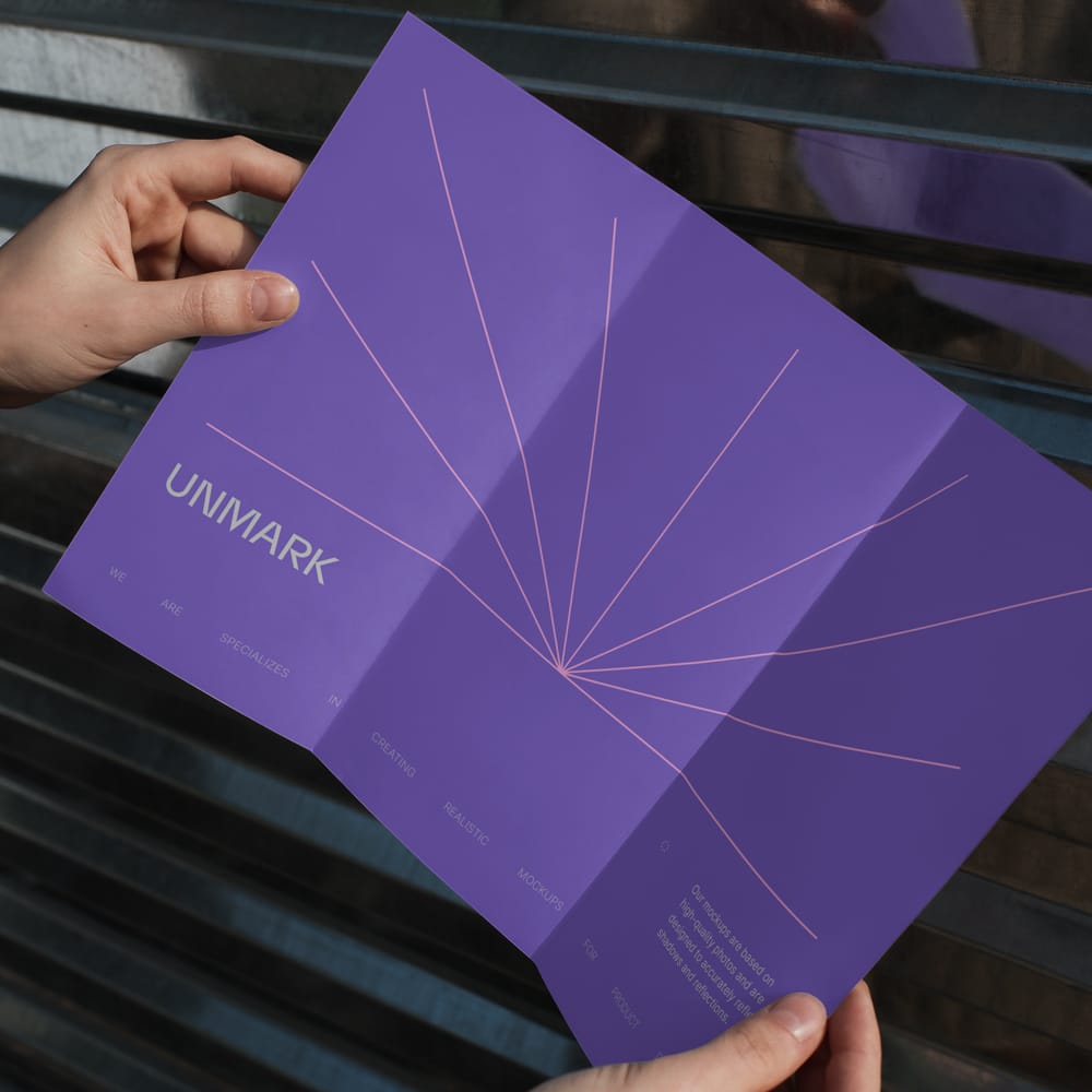 Free Brochure Mockups on Metal PSD