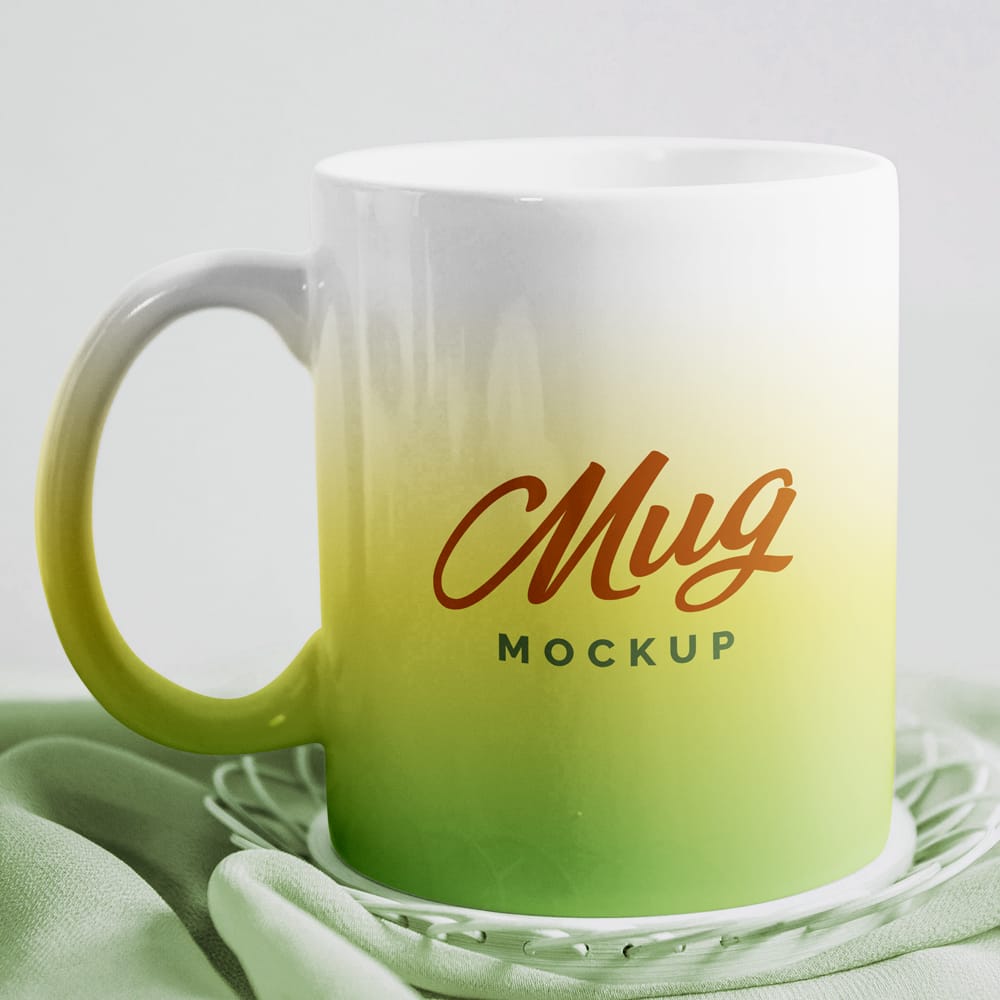 Free Ceramic Mug Mockup Template PSD