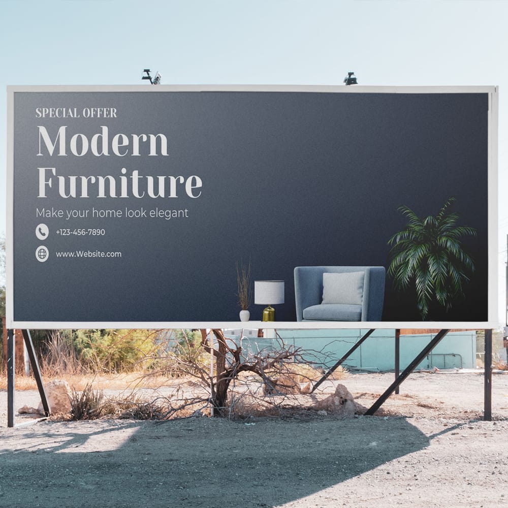 Free City Billboard Mockup Template PSD