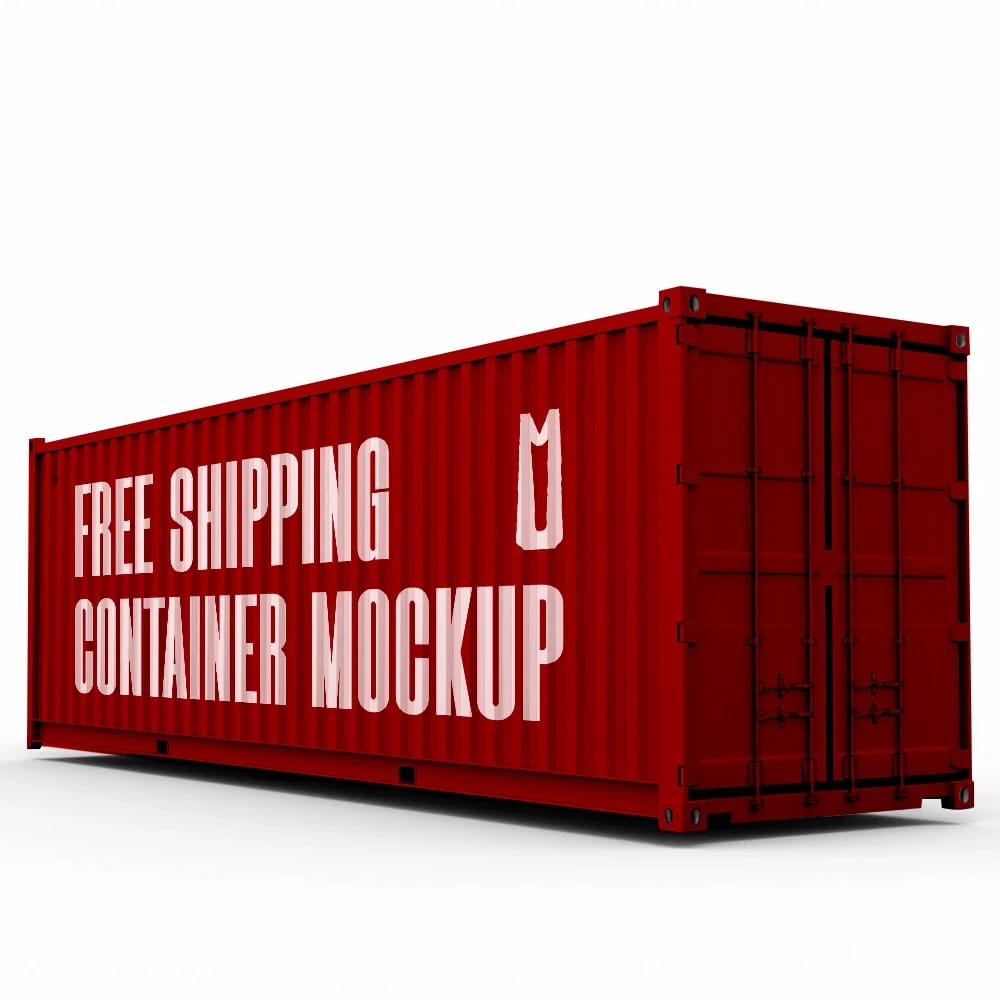 Free Container Mockup PSD