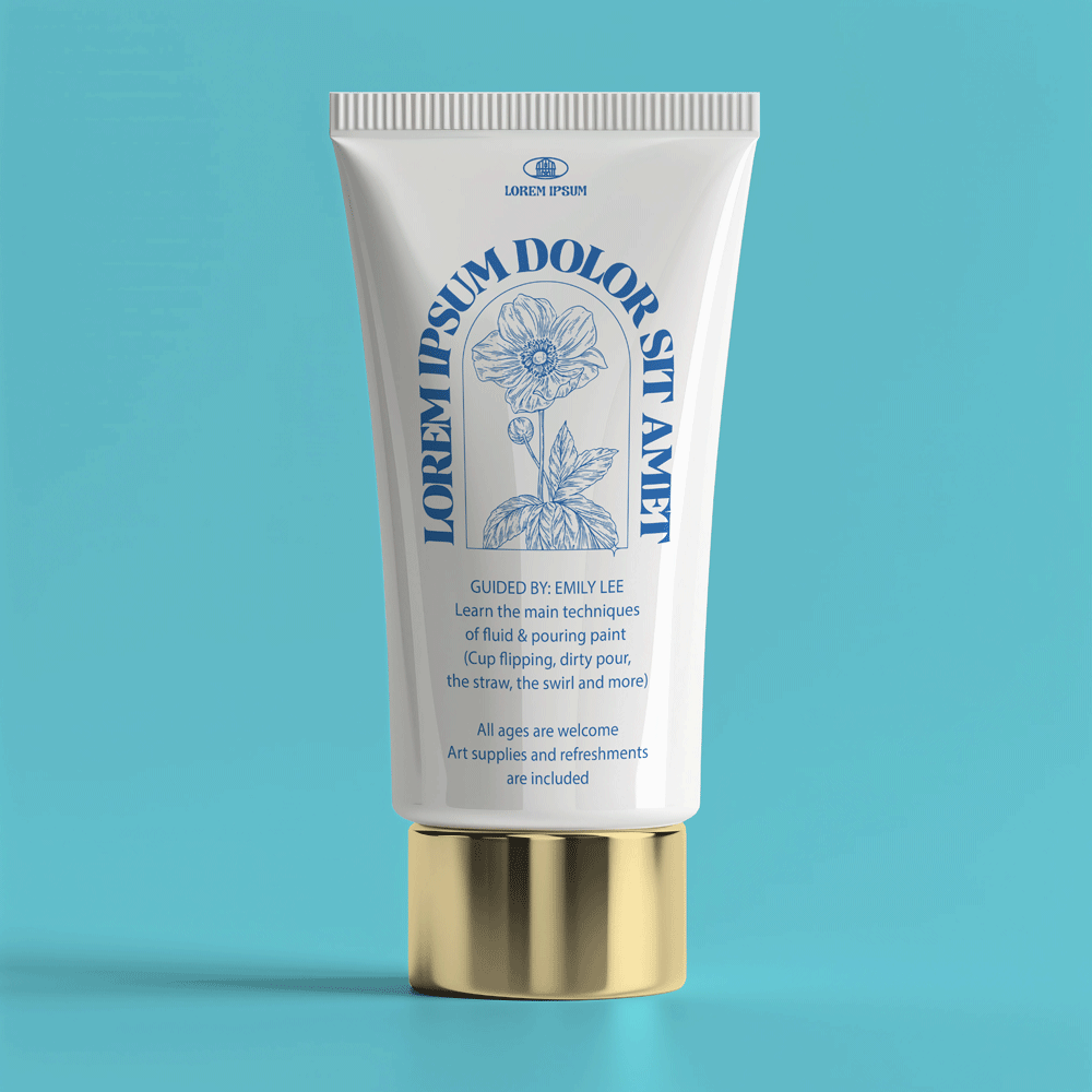 Free Cosmetic Tube Package Mockup PSD