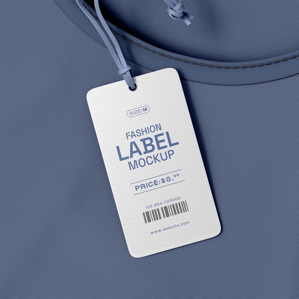 Free Elegant Tag Mockup PSD