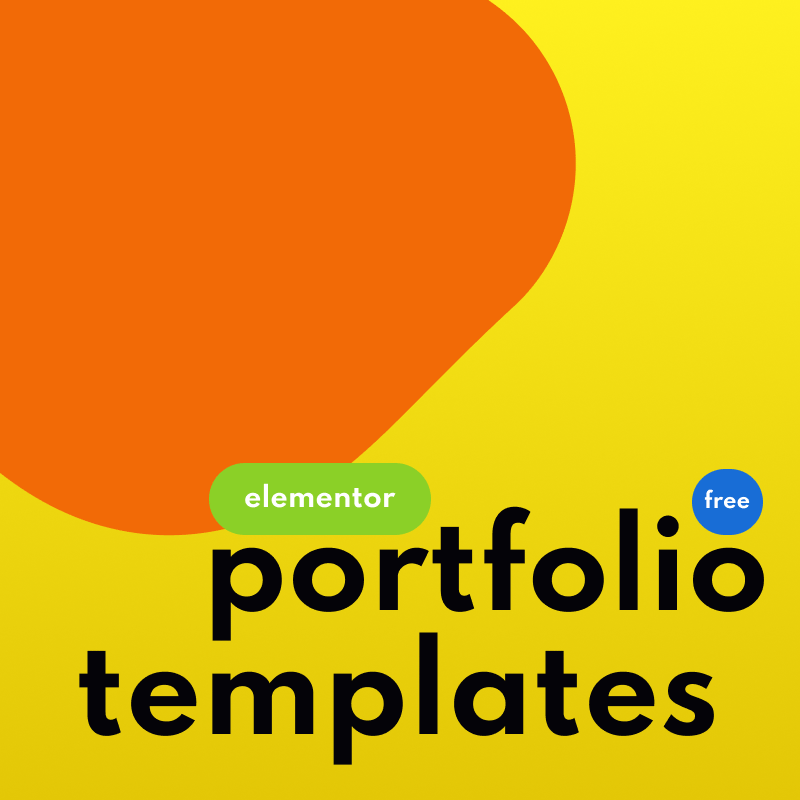 Free Elementor Portfolio Templates