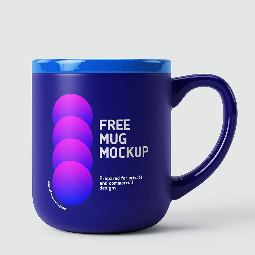 Free Glossy Matt Mug Mockup PSD