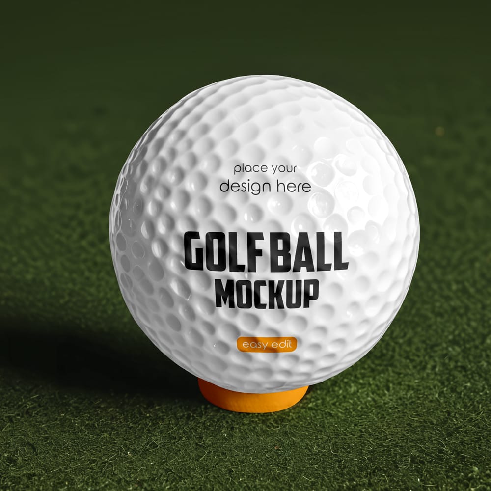 Free Golf Ball Mockup Template PSD