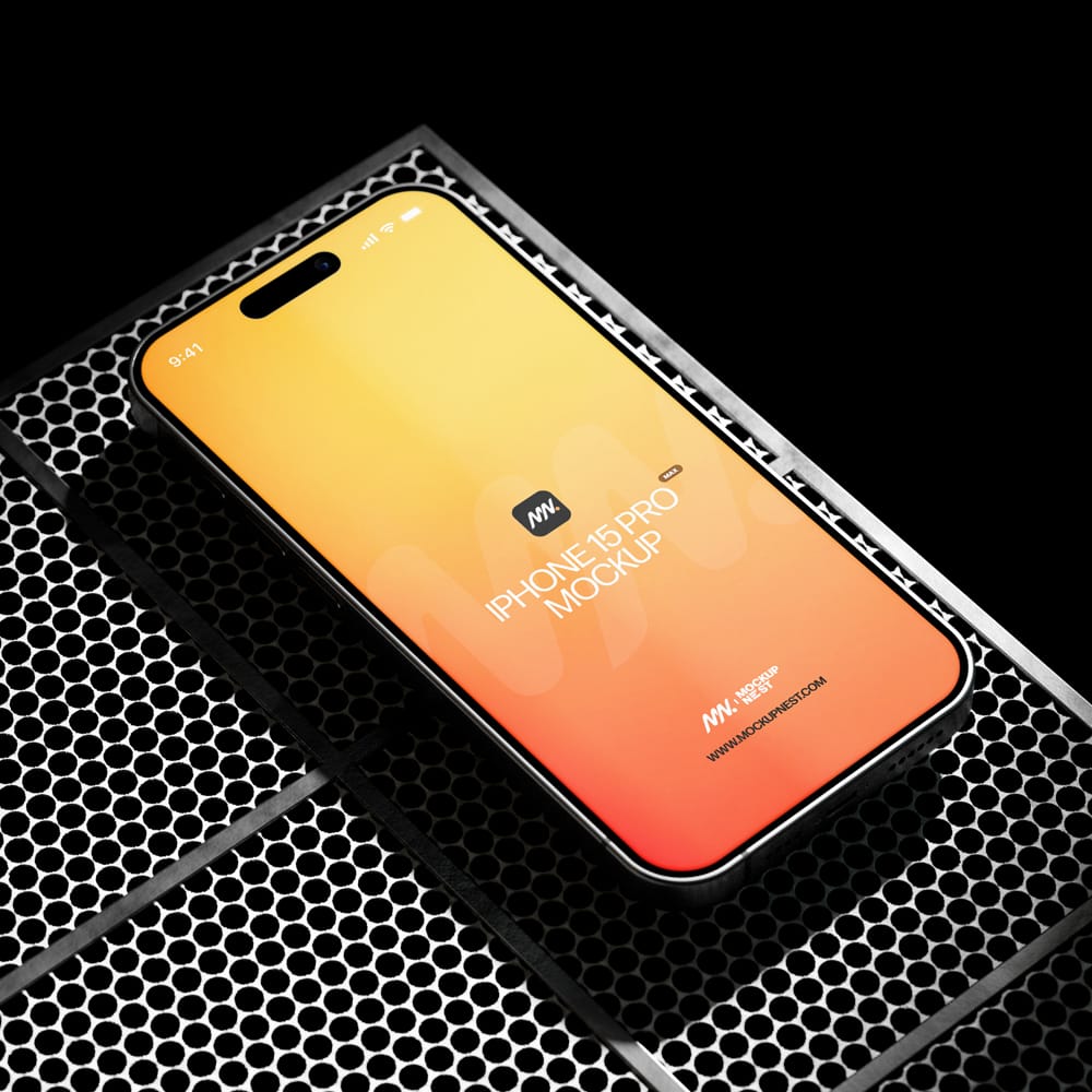 Free Iphone 15 Pro Max Mockup Design PSD